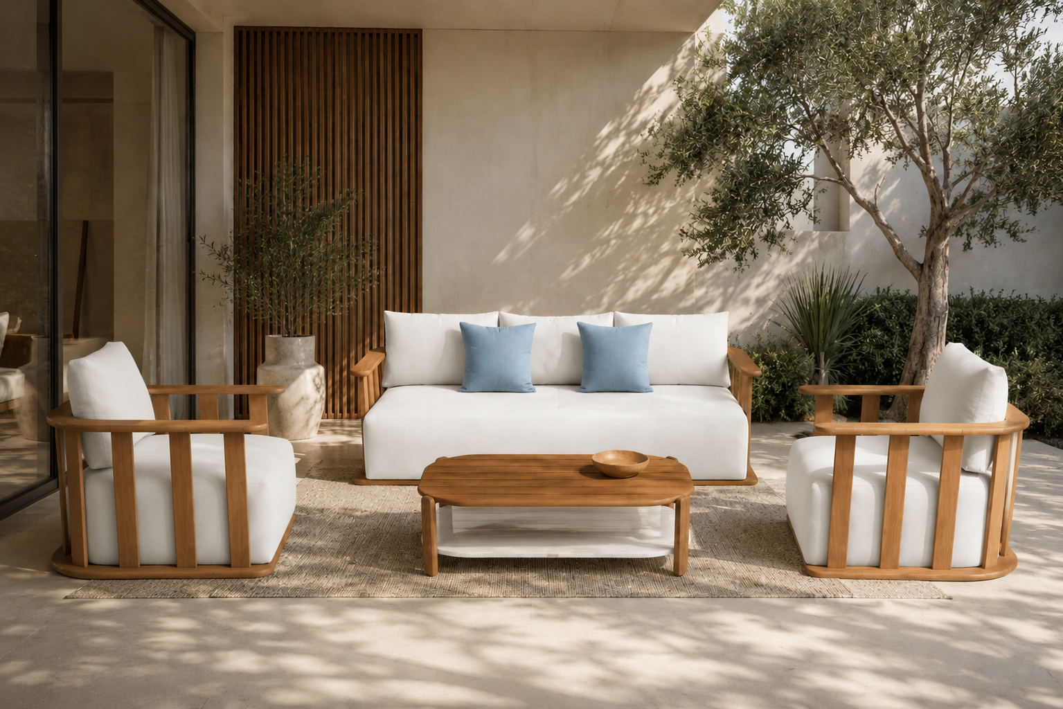 Pallisad Three-Seater Set